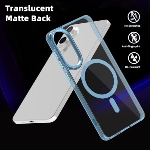 Lunivop for Samsung Galaxy s25 Edge Case Hard [Compatible with Magsafe Wireless Charging] Yellowing Resistant Magnetic Cover Clear para S 25 Edge 6.7 '' 5G 2025 Rugged Best Phone Cases Light Blue - color: Light Blue, size: Compatible with Samsung Galaxy S