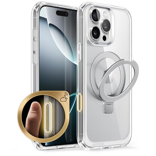 SUPCASE for iPhone 16 Pro Case (6.3 inch), Compatible with MagSafe, Crystal | Built-in Kickstand, Military-Grade Drop Protection, Slim Magnetic Phone Case with Camera Control, Unicorn Beetle Mag Stand - color: Crystal, size: iPhone 16 Pro 6.3''