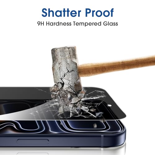 amFilm OneTouch for iPhone 17 Pro Max Privacy Screen Protector 6.9'' 2025 - size: 17P-6.9”