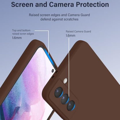 X-level for Samsung Galaxy S21 Plus Case Slim Fit Ultra-Thin Super Soft TPU [Guardian Series] S21 Plus Phone Back Cover Light Protective Matte Finish Coating Shockproof Case for Women Men -Brown - color: Brown