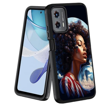for Moto G 5G 2024/Moto G Play 5G 2024 Case, Military Grade Heavy Duty [3-Layer] Dustproof Shockproof Full-Body Protective Case for Motorola Moto G 5G 2024 - African American Women - color: African American Women-