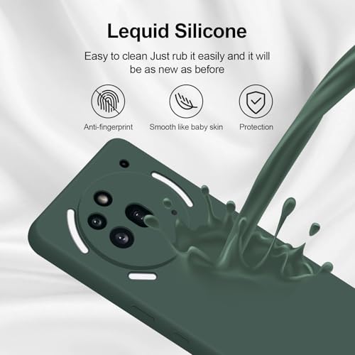 GiiYoon Silicone Case for Nothing Phone 3a Pro, Green - color: Green, size: Nothing Phone 3a Pro
