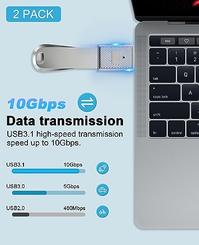 Duttek USB C to USB Adapter, 10Gbps, 120W/6A, Compatible with MacBook Pro/Air, iPad, Steam Deck, Switch, Oculus Quest, VR, Gaming Consoles, PCs, Laptops, Tablets, Smartphones - style: C Male to A Female Adapter