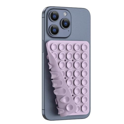 Double Sided Silicone Suction Phone Holder Mount, Silicon Accessory for iPhone and Android, Hands-Free Mirror Shower Phone Holder, TikTok Videos and Selfies (Combo E) - color: Combo E