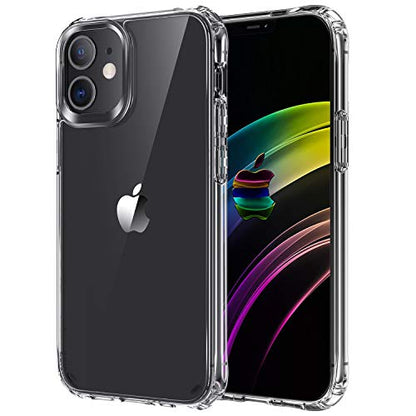 DEERLAMN Clear Case for iPhone 12/iPhone 12 Pro 6.1-Inch, Military Grade Drop Protection Anti-Scratch Transparent Ultra Slim Non-Yellowing Shockproof Protective Phone Cover - size: iPhone 12/12 Pro 6.1-Inch