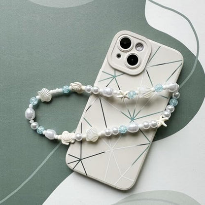 Cute Beaded Camera Wrist Strap for Phone, Digital Camera Charm Lanyard, Pearl Beaded Chain for Bag Keychain Gift - color: Turtle