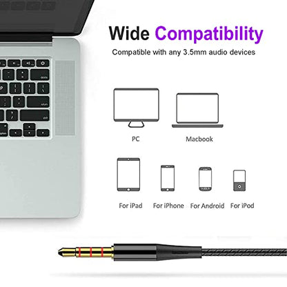Wired Headphones with Microphone Pack of 6, in-ear Earbuds 3.5mm(Black) - color: Black