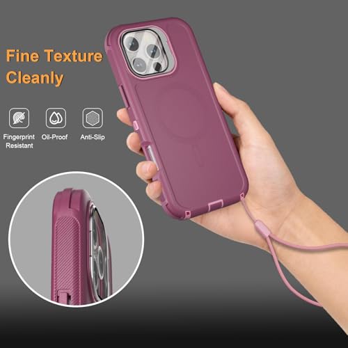 Follaroma for iPhone 16 Pro Case,Heavy Duty Case,6.3'', Purple-Pink - color: Purple-pink, size: iPhone 16 Pro 6.3''