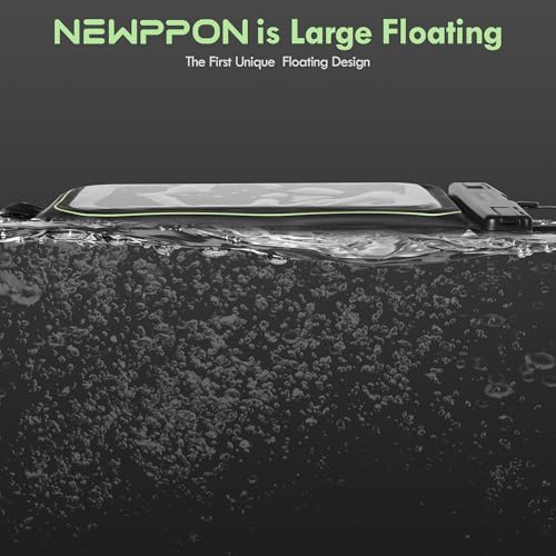 Floating Waterproof Cell Phone Pouch - 2 Pack Float Clear Cellphone Holder Protector with Lanyard - Universal Floatable Water Proof Dry Bag for iPhone Samsung Galaxy for Beach Swimming Pool - color: 2 Pack Medium Black