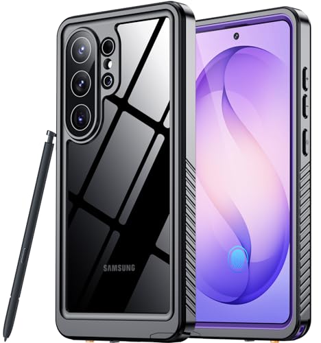 SPIDERCASE for Samsung Galaxy S26 Ultra Case Waterproof, Purple/Clear | [12FT Military-Grade Drop Protection] [Built-in Screen Protector] Full Body Sealed Heavy Duty Rugged Phone Case 6.9" - color: Purple/Clear, size: Galaxy S26 Ultra 6.9"
