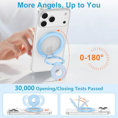 Magnetic Phone Ring Grip for MagSafe Phone Grip with Wireless Charging - color: blue