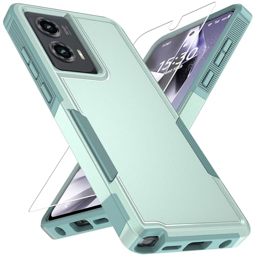 Vinve for Moto G Stylus 5G 2024 Case with HD Screen Protector, Military-Grade Shockproof & Dual-Layer Protection, Anti-Slip Grip Design Phone Case, Mint Green - color: Green, size: Moto G Stylus 5G 2024