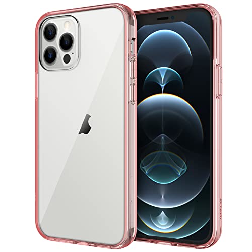 JETech Case for iPhone 12/12 Pro 6.1-Inch, Non-Yellowing Shockproof Phone Bumper Cover, Anti-Scratch Clear Back (Rose Gold) - color: Rose Gold