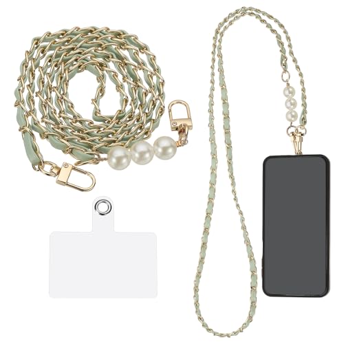 uxcell Phone Lanyard, Crossbody Cellphone Chain with Tether Tabs - color: Green