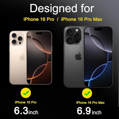 Ferilinso 6 Pack Camera Lens Protector for iPhone 16 Pro Max/iPhone 16 Pro - size: 16 Pro Max-6.3 INCH