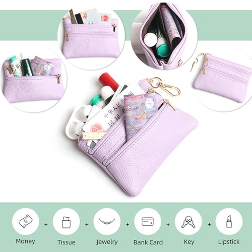 Phone Strap with Zippered Pouch, Clip and Go Strap for Phone with Wallet Crossbody, Adjustable Crossbody Phone Strap-1 - color: Bow Red