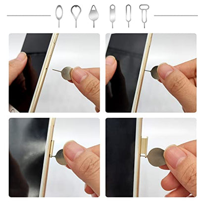 Medsuo 6pcs SIM Card Removal Tool Card Tray Eject Pins Slot Opener Needle
