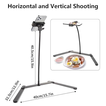 Overhead Phone Mount,Foldable Gooseneck Phone Holder