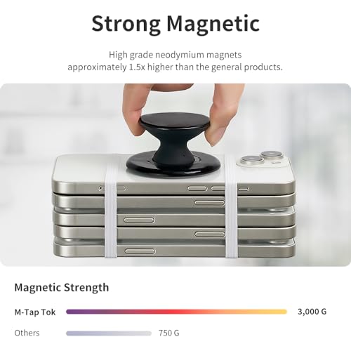 Sinjimoru Magnetic Phone Grip for MagSafe, Soft Silicone, Lavender - color: Lavender