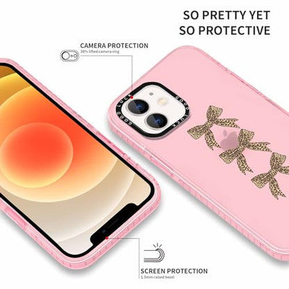 2 Pack Cute Cheetah Print Phone Case for iPhone 11 Pink Bow Case 6.1", Clear Coquette Fashion Luxury Leopard Pattern Design Girls Women Funda Shockproof Soft TPU Protection Cover - color: Cheetah Print 04, size: iPhone 11