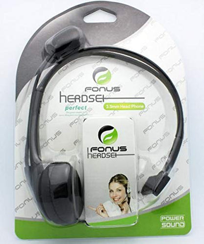 Wired Mono Headphone Earphone w Mic Headset 3.5mm for Moto G Stylus, Single Earbud Hands-Free Microphone Over-The-Head Compatible with Motorola Moto G Stylus