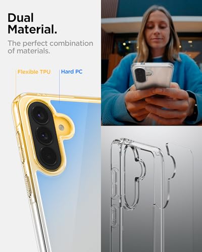 Spigen for Galaxy A57 5G Case, Ultra Hybrid [Anti-Yellowing] - Crystal Clear - color: Crystal Clear, size: Galaxy A57 5G