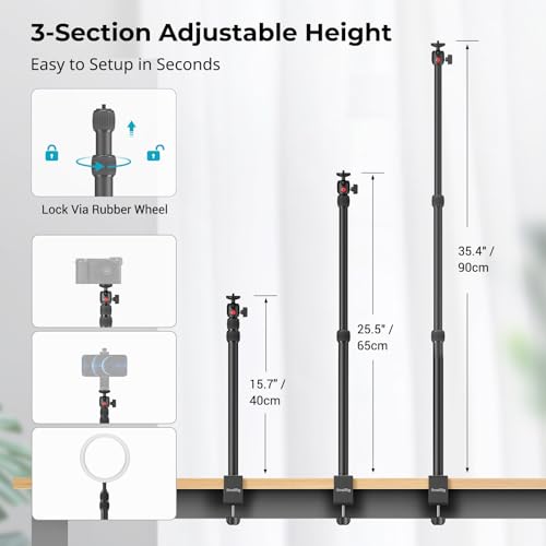 SMALLRIG Camera Mount C Stand, 15"-35" Adjustable Desk Clamp Table Tripod - style: Clamp 3488