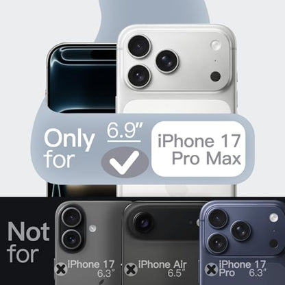 JETech Silicone Case for iPhone 17 Pro Max, Grey | Silky Soft Touch, Shockproof Protection, Scratch Resistant, Microfiber Lining - color: Grey, size: iPhone 17 Pro Max