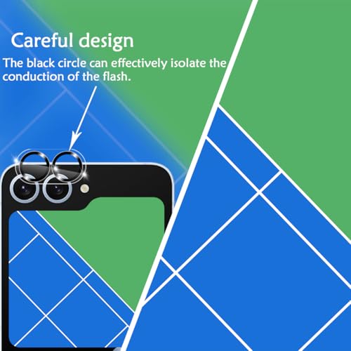 BIGFACE [6 in 1 for Samsung galaxy Z Flip 6 Screen Protector,2 pack galaxy Flip 6 EPU Film Screen Protector + 2 Pack Tempered Glass Back Screen Protector + 2 Pack Camera Lens Protectors - size: Galaxy Z Flip 6(6.7")
