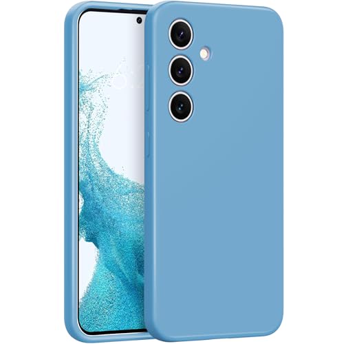 Case for Samsung Galaxy S24 2024, Liquid Gel Rubber Bumper Silicone Case with Soft Microfiber Lining Slim Hard Shell Shockproof Protective Phone Cover for Galaxy S24 2024, Denim Blue - color: Denim Blue