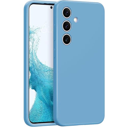 Case for Samsung Galaxy S24 2024, Liquid Gel Rubber Bumper Silicone Case with Soft Microfiber Lining Slim Hard Shell Shockproof Protective Phone Cover for Galaxy S24 2024, Denim Blue - color: Denim Blue