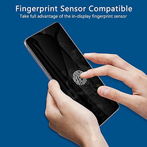LYWHL 2 Pack for Samsung Galaxy S20 Ultra Privacy Screen Protector, [Support Fingerprint ID] Anti-Spy Full Adhesive Flexible Film for Galaxy S20 Ultra 6.9" - Black - size: Samsung Galaxy S20 Ultra