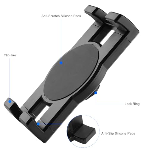 Mippko Tablet Holder for Treadmill/Spin Bike/Stroller/Wheelchair/Golf Cart/Poles/Music Stand/Stationary Bike,360°Adjustable iPad Mount,Compatible with 7~12.9" iPad/Nexus/Fire HD/e-Book/LG G/Switch - style: Tablet Holder
