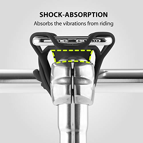 Bone Bike Tie Pro 4, Universal Bike Phone Stem Mount for 4.7"-7.2" Phones - color: Black - Bike Tie Pro 4