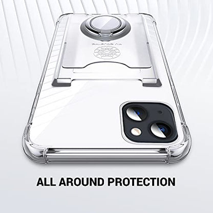 Shields Up for iPhone 13 Case with Card Holder Stand, 6.1", Clear - color: Clear, size: iPhone 13