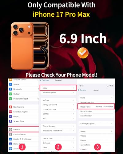 2 Pack Privacy Screen Protector for iPhone 17 Pro Max (6.9 inch) - color: Rose For iphone 17 Pro Max