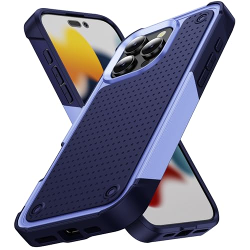 Designed for iPhone 16 Pro Max Case 2 in 1 Gift Militay Grade Drop Protective Rugged Heavy Duty Cover Shockproof Case for iPhone 16 Pro Max Phone Case for Women Men Boy Girl (Purple) - color: Purple