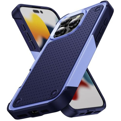 Designed for iPhone 16 Pro Max Case 2 in 1 Gift Militay Grade Drop Protective Rugged Heavy Duty Cover Shockproof Case for iPhone 16 Pro Max Phone Case for Women Men Boy Girl (Purple) - color: Purple