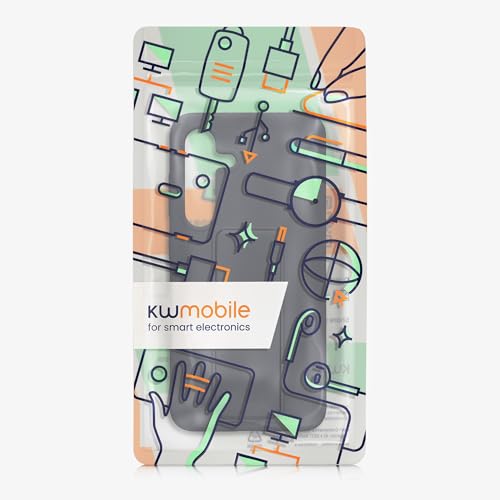 kwmobile Case for Samsung Galaxy S24 Case - Soft TPU Cover with Silicone Coating - with Hand Strap and Stand Function - Shockproof - Blueberry - color: blueberry, size: Galaxy S24
