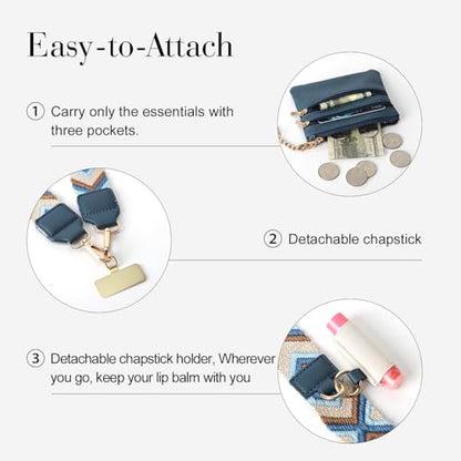 Cell Phone Strap Crossbody Universal Phone Lanyard Adjustable Strap Compatible with Most Smartphones Aztech - color: Skyblue