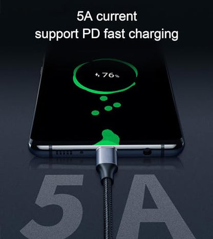 Dual Right 240W USB-C to USB-C Cable 10FT Gunmetal, Fast Charging - color: Grey, size: 10FT