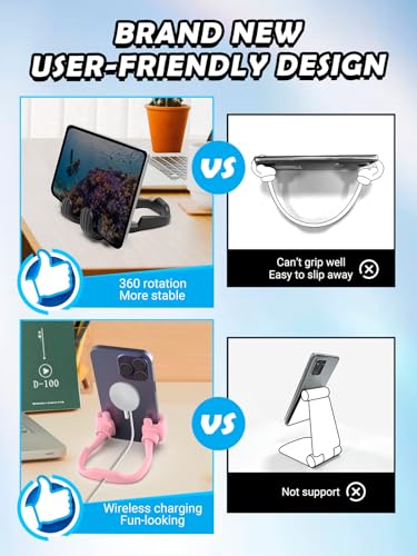 Stocking Stuffers for Teen Girl Wife Women Adult Thumbs Up Cell Phone Stand - color: Black & Pink