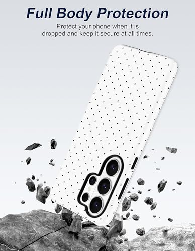 Magnetic Polka Dot Case for Samsung Galaxy A16 5G, White | Compatible with MagSafe, Cute Dots Aesthetic Design, Soft TPU and Hard PC Protective Phone Cover for Women Girls - color: White Polka Dot