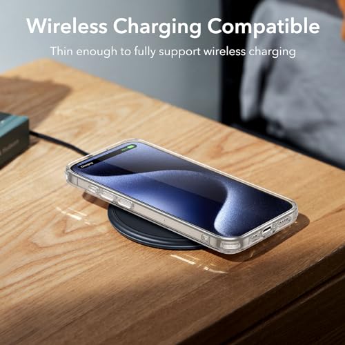 ESR Clear Case for iPhone 15 Case, Shockproof Thin Cover, Yellowing-Resistant Slim Transparent TPU Phone Case, Zero Series, Clear - color: B-Clear