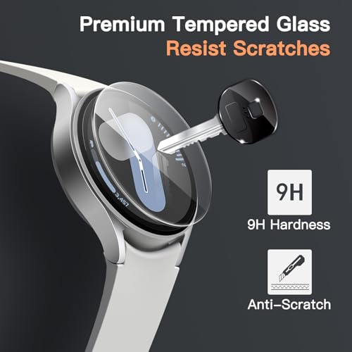 JETech Screen Protector for Samsung Galaxy Watch 7/6 44mm, 3-Pack | Tempered Glass Protection, HD Clear, Anti-Scratch Design - size: Galaxy Watch 7/6 44mm