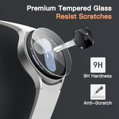 JETech Screen Protector for Samsung Galaxy Watch 7/6 44mm, 3-Pack | Tempered Glass Protection, HD Clear, Anti-Scratch Design - size: Galaxy Watch 7/6 44mm