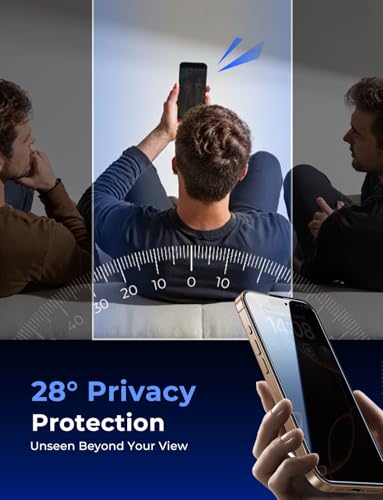 MAGIC JOHN 2 Pack for iPhone 16 Pro 6.3 inch Privacy Screen Protector - size: iPhone 16Pro-6.3 inch