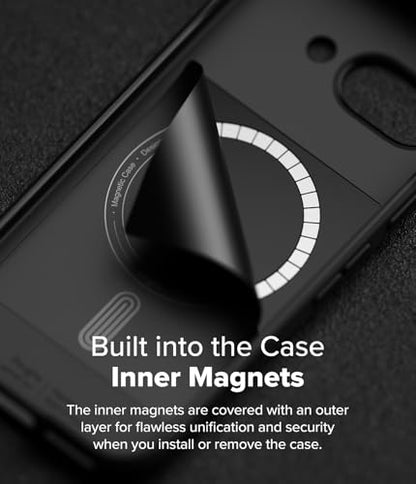 Ringke Onyx Designed for Google Pixel 9a Case [Compatible with MagSafe and Pixelsnap] Oil & Dirt Resistant Enhanced Grip Non-Slip Texture Lightweight Cover - Magnetic Black - color: Magnetic Black, size: Pixel 9a