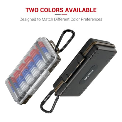 Dual Protect Waterproof MicroSD Card Case w 54 Small Plastic TF Card Cases - color: Transparent for 54 Micro SD（With Box）