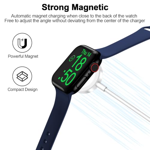 2026 Upgraded for Apple Watch Charger Magnetic Fast Charging Cable - color: A-White, size: 1.0M